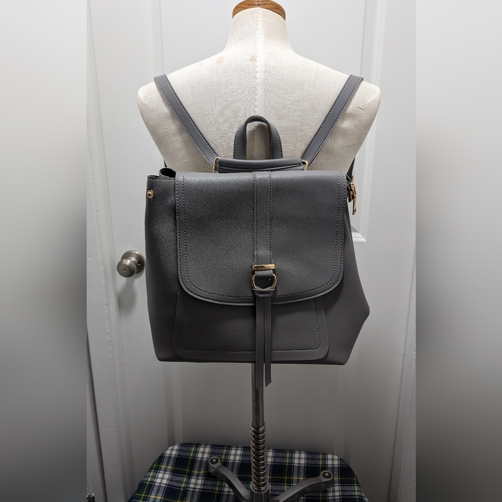 Women's Gray backpack purse